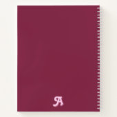 Retro Decorative Simple Pink Orange ノートブック (裏面)