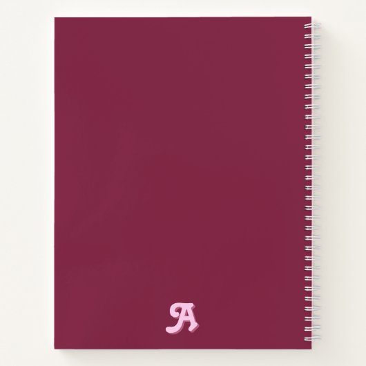 Retro Decorative Simple Pink Orange ノートブック (裏面)