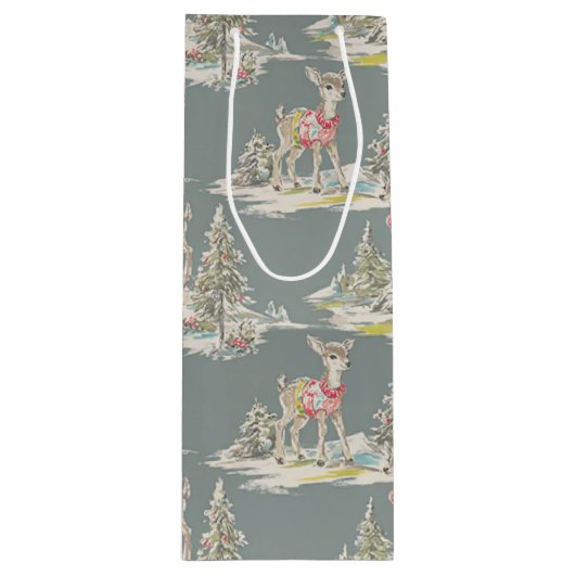 retro deer ワインギフトバッグ (正面)