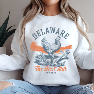 Retro Delaware State Pride Graphic スウェットシャツ