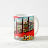 Retro Denver Colorado Postcard コーヒーマグカップ (正面右)