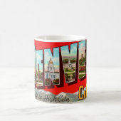 Retro Denver Colorado Postcard コーヒーマグカップ (中央)