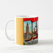 Retro Denver Colorado Postcard コーヒーマグカップ (左)