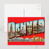 Retro Denver Colorado Postcard ポストカード (正面/裏面)
