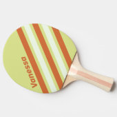 Retro Desert Cactus Angled Striping with Name 卓球ラケット (横)