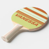 Retro Desert Cactus Horizon Striping with Name 卓球ラケット (正面アングル)