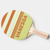 Retro Desert Cactus Horizon Striping with Name 卓球ラケット (横)