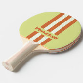 Retro Desert Cactus Pin Stripes with Name 卓球ラケット (正面アングル)