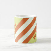 Retro Desert Cactus Stripes with Name コーヒーマグカップ (中央)