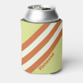 Retro Desert Cactus Stripes with Name 缶クーラー (缶裏面)