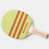 Retro Desert Cactus Three Across Stripe with Name 卓球ラケット (横)