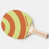 Retro Desert Cactus Three Circle Stripe with Name 卓球ラケット (横)