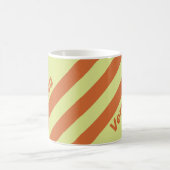 Retro Desert Cactus Three Stripes with Name コーヒーマグカップ (中央)