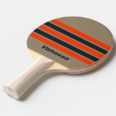 Retro Desert Meadow Across Striping with Name 卓球ラケット (正面アングル)