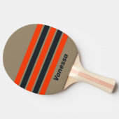 Retro Desert Meadow Across Striping with Name 卓球ラケット (横)