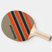 Retro Desert Meadow Angled Striping with Name 卓球ラケット (横)