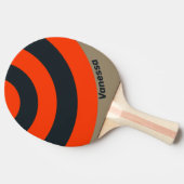 Retro Desert Meadow Circle Stripe with Name 卓球ラケット (横)