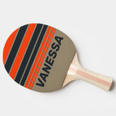 Retro Desert Meadow Horizon Striping with Name 卓球ラケット (横)