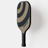 Retro Desert Three Circle Stripe with Name ピックルボールラケット (左)