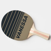 Retro Desert Three Horizon Striping with Name 卓球ラケット (横)