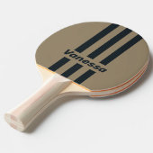 Retro Desert Three Pin Stripes with Name 卓球ラケット (正面アングル)