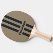 Retro Desert Three Pin Stripes with Name 卓球ラケット (横)