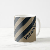Retro Desert Three Stripes with Name コーヒーマグカップ (正面右)