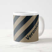 Retro Desert Three Stripes with Name ジャンボコーヒーマグカップ (正面右)