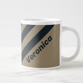 Retro Desert Three Stripes with Name ジャンボコーヒーマグカップ (右)