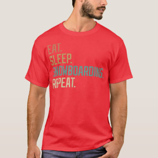 Retro Design Eat Sleep Snowboarding Repeat Vintage Tシャツ