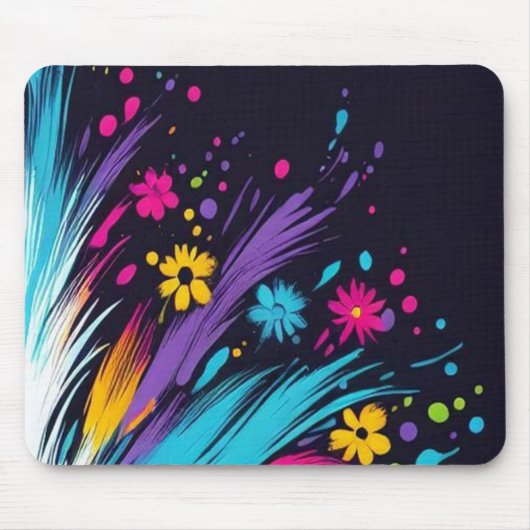 Retro Design on a 1970's Thick Computer Mousepad マウスパッド (正面)