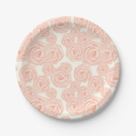 Retro dessert plate with piped frosting roses ペーパープレート