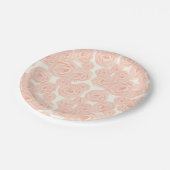 Retro dessert plate with piped frosting roses ペーパープレート (アングル)
