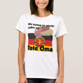 Retro Deutschland DDR Tote Oma Ostalgie Tシャツ (正面)