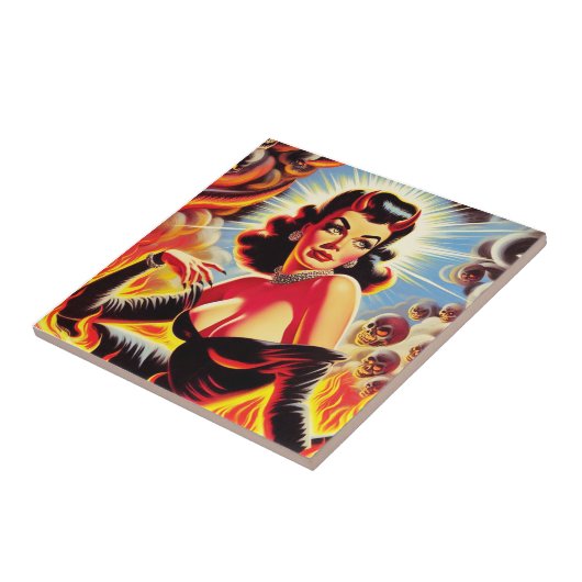 Retro Devilish Pinup タイル (側面)