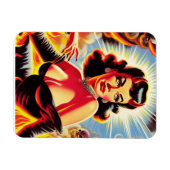 Retro Devilish Pinup マグネット (横)