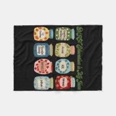 Retro Dhh Education Is My Jam Dhh Itinerant Teache フリースブランケット (正面(横))