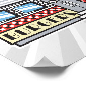 retro diner design ポスター (角)