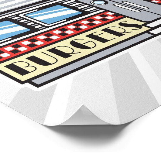 retro diner design ポスター (角)