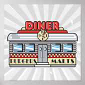 retro diner design ポスター (正面)