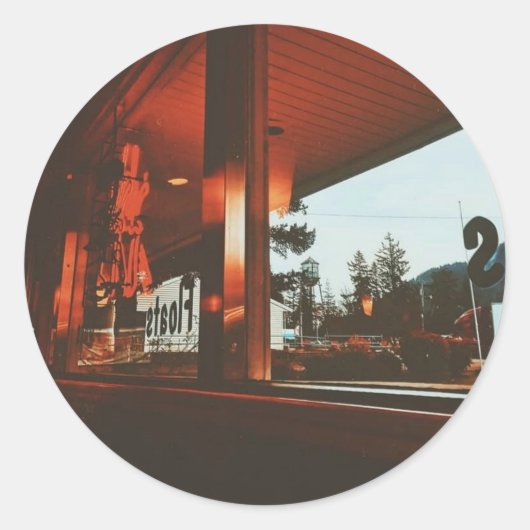  Retro Diner in the Pacific Northwest ラウンドシール (正面)