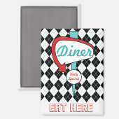 Retro Diner Kitchen Magnet  マグネット (正面/裏面)