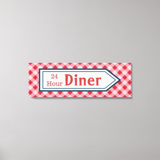 Retro Diner Sign Art キャンバスプリント (正面)