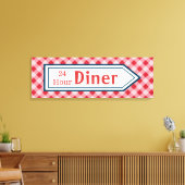 Retro Diner Sign Art キャンバスプリント (インサイチュ (リビング))