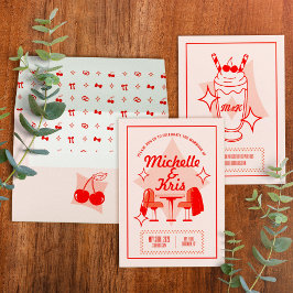 Retro Diner Wedding Invitation 招待状