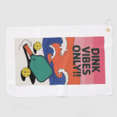 Retro Dink Vibes Only!! Paddle Sports Towel ゴルフタオル (横)