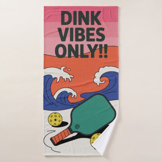 Retro Dink Vibes Only!! Paddle Sports Towel バスタオル (バスタオル)