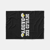 Retro Dinner You Know Why I'm Here Deviled Egg Dad フリースブランケット (正面(横))