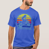 Retro Dirtbiking Vaporwave Dirt Biker 70s Biking Tシャツ (正面)