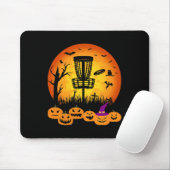 Retro Disc Golf Halloween Graveyard Scary Disc Gol マウスパッド (マウス)